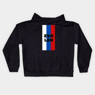 Zvolen City in Slovakian Flag Colors Vertical Kids Hoodie